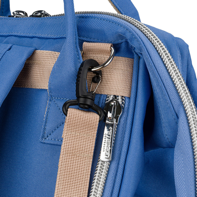 Plecak mommy-bag wykonany z poliestru w niebieskim kolorze - Peterson