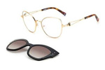 Okulary MISSONI MIS0054CSDDB. VIEW + CLIP-ON, Kolor złoty. Kobieta.