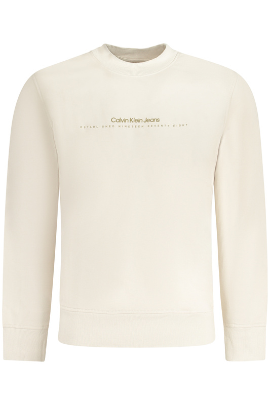 CALVIN KLEIN BLUZA BEZ ZAMKA MĘSKA BEŻOWA