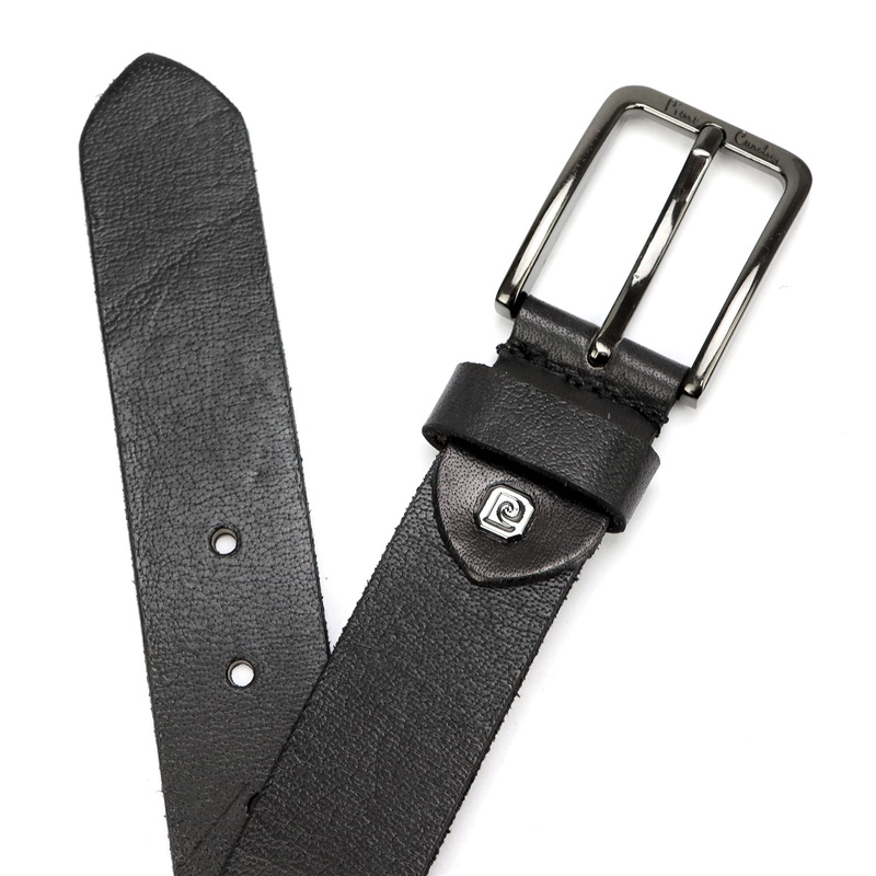 Pierre Cardin męski pasek do spodni skóra naturalna klasyczna klamra