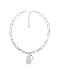Biżuteria GUESS JUB1126JWRHTU. Naszyjnik, Kolor srebrny. Kobieta.