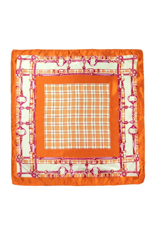 Apaszka Satin Plaid Chain XS