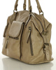 Torba biznesowa bowling retro bag skórzana - MARCO MAZZINI beżowa taupe