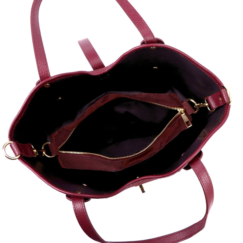 Luka Zamszowa skórzana damska shopperbag na ramię pojemna i stylowa