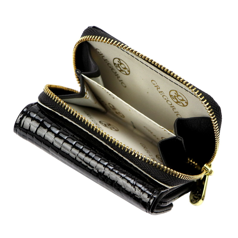 Gregorio mała portmonetka damska skóra naturalna portfel skóra krokodyla