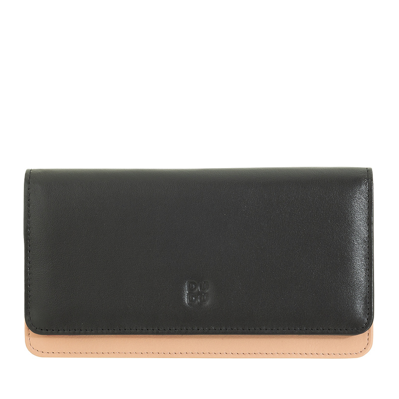 DUDU portfel damski skóra naturalna podłużna portmonetka zatrzask