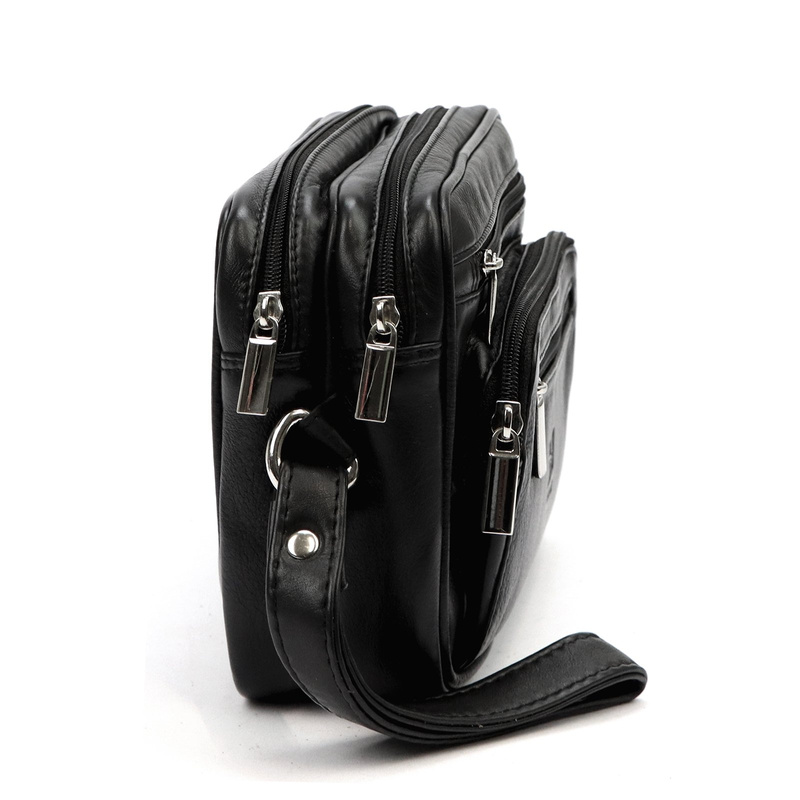 Nordee męska saszetka skóra naturalna torba do ręki z kieszeniami