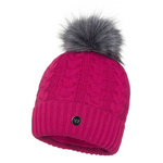 Zimowa czapka damska z pomponem 