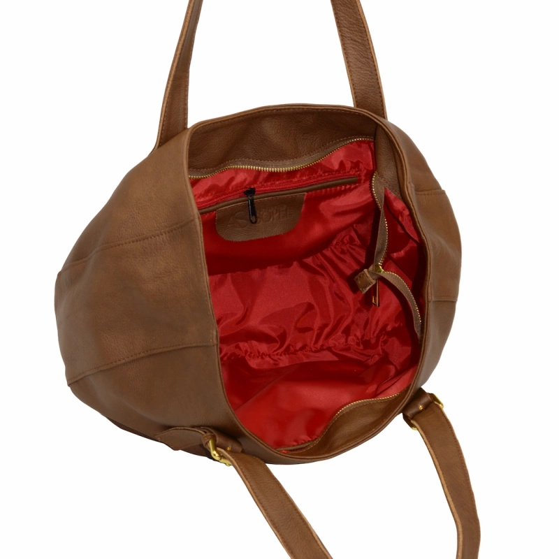 Voyager Torebka Skórzana Damska Shopperbag Duża A4 Na Ramię Do Ręki