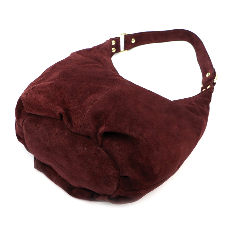 Vera Pelle damska torebka na ramię skóra naturalna zamszowa shopperbag