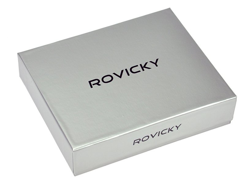 Portfel Skórzany Męski Rozbudowany Skóra Naturalna Licowa RFID Rovicky