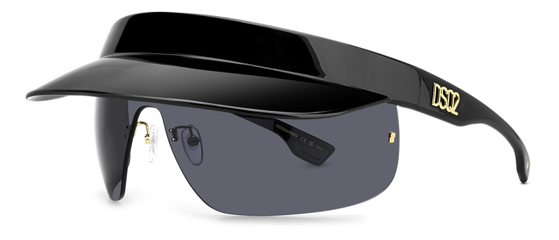 Okulary DSQUARED2 D2-0139-S-807. Okulary przeciwsłoneczne, Kolor czarny. Mężczyzna.