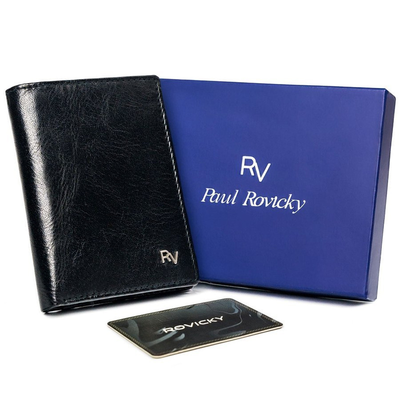 Skórzany męski klasyczny portfel z RFID od Rovicky