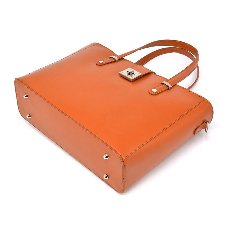 Duża damska shopperbag idealna do pracy skórzana