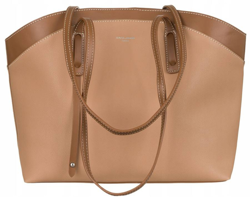 Elegancka shopperka ze skóry ekologicznej z insertem - David Jones