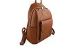 Damski plecak miejski skórzany - Brązowy jasny