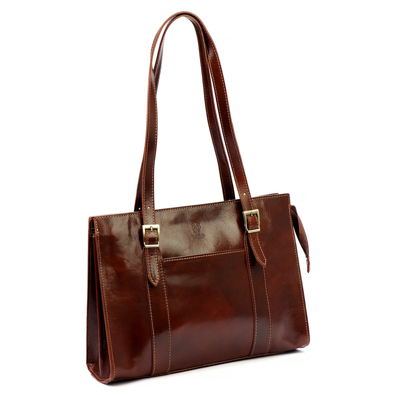 Damska elegancka dwukomorowa shopperbag na ramię z przegrodą Florence