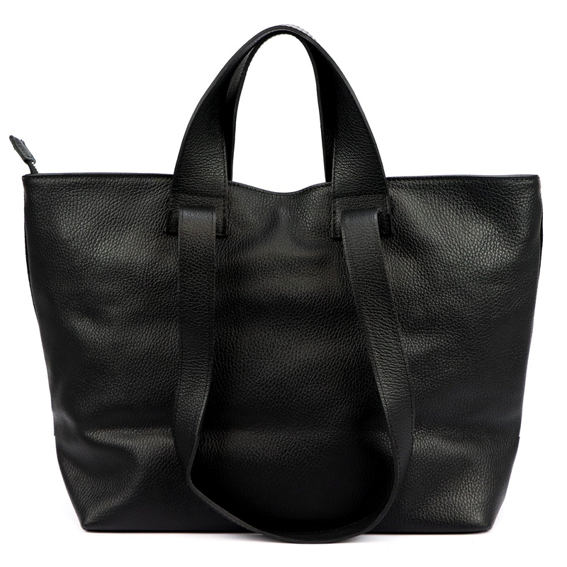 zamsz + Damska torebka ze skóry naturalnej Luka 25-077