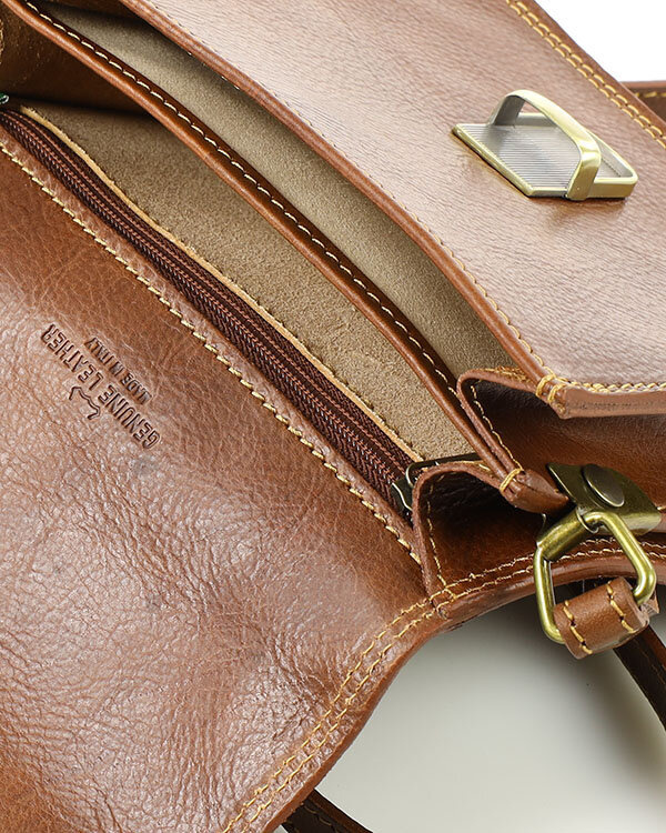 Torba skórzana kwadratowa premium Florence bag - MARCO MAZZINI czarna