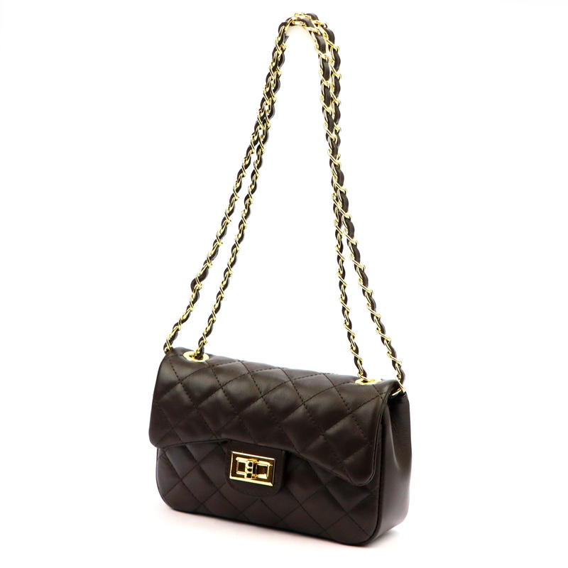 Vera Pelle damska listonoszka skóra naturalna pikowana stylowa torebka