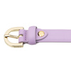 DUDU Damski skórzany pasek Skinny Waist Belt, Made in Italy, H 20mm, do sukienek, spodni jeansowych, ze złotą klamrą
