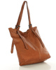 Torebka damska shopper z regulacją rączek skóra old pelle - MARCO MAZZINI brąz camel