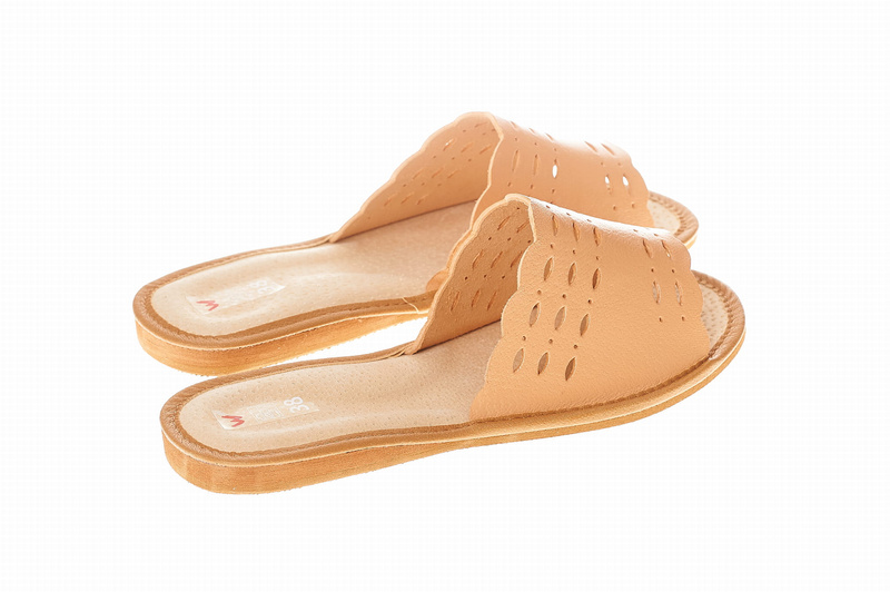 Wójciak Podhale damskie domowe kapcie wygodne skóra naturalna