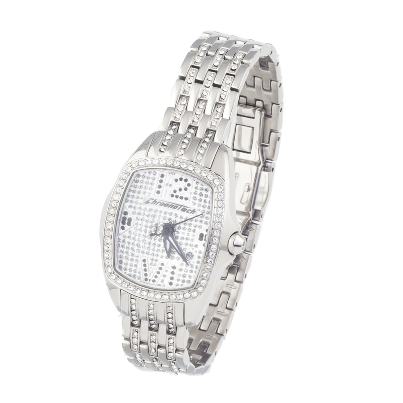 Zegarek CHRONOTECH CT7930LS-39M. Kwarcowy, Kolor srebrny. Kobieta.