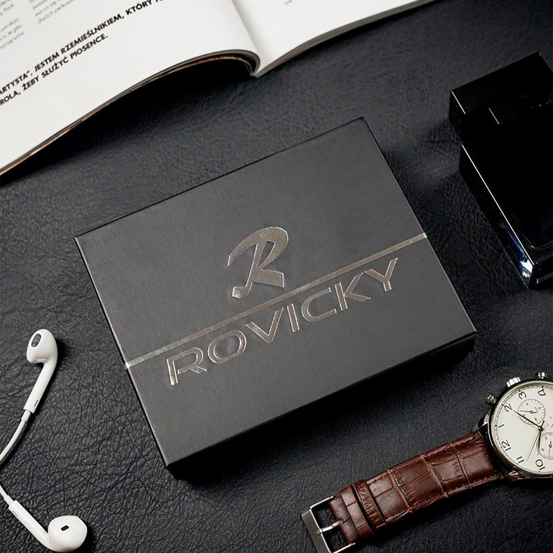 Skórzany męski portfel Rovicky N992-VT-R8 RFID