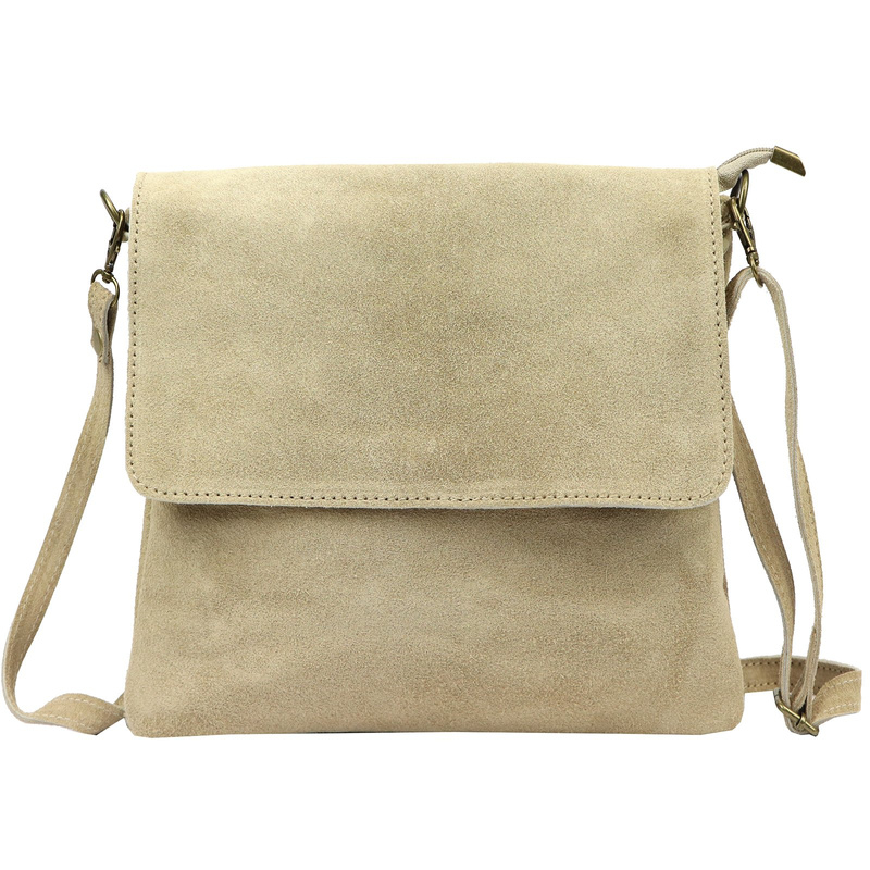 Vera Pelle damska listonoszka skóra naturalna torebka przez ramię z klapą