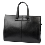 Florence Duża Damska skórzana torebka na dokumenty do pracy z paskiem