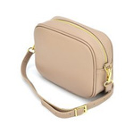 Camel mała damska listonoszka z frędzlem przewieszka z włoskiej naturalnej skóry licowej P14