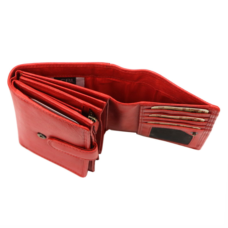 Route 66 damski portfel podłużny skóra naturalna pojemna portmonetka