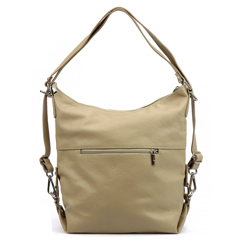 PATRIZIA Duża elegancka damska skórzana torebka na ramię z kieszeniami