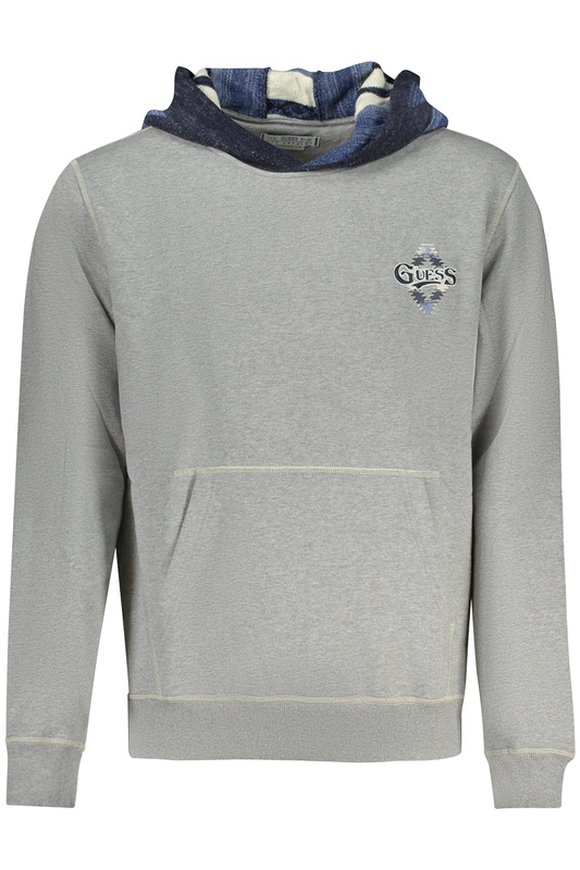 GUESS JEANS BLUZA BEZ ZAMKA MĘSKA SZARA