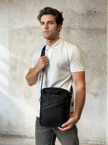 Pierre Cardin męska saszetka torba miejska przez ramię z kieszeniami