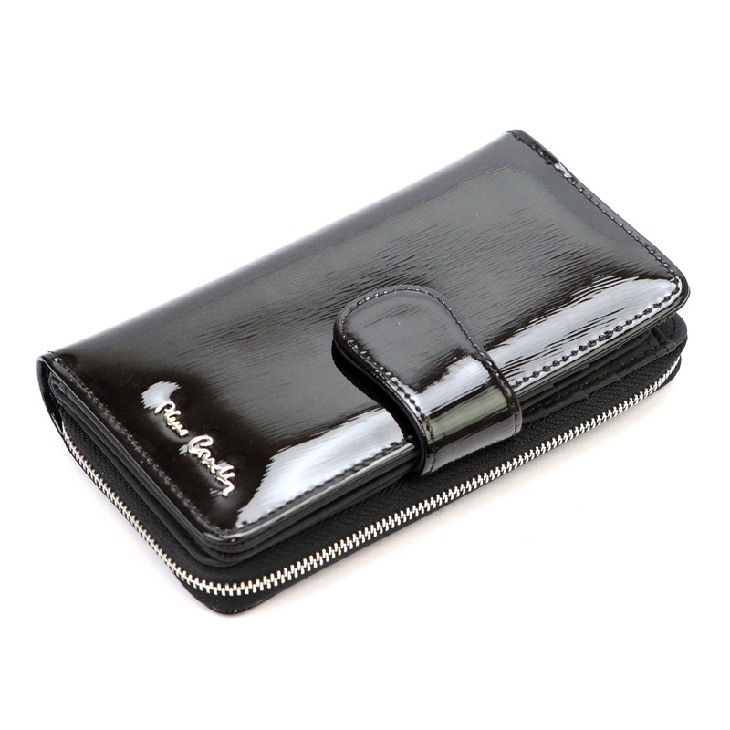 Pierre Cardin damski pionowy duży portfel skórzany podłużna portmonetka