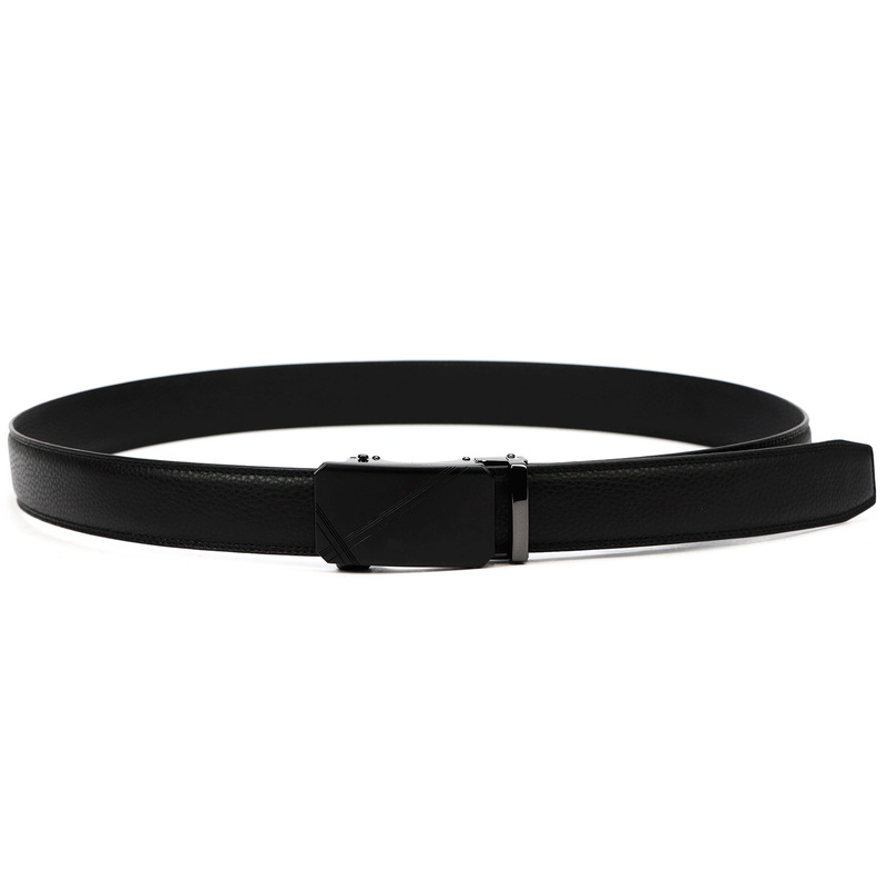 Nordee męski pasek do spodni ze skóry naturalnej samozaciskowa klamra