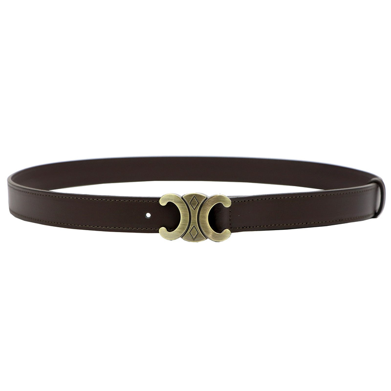 Damski pasek skórzany ze stylową klamrą Gregorio