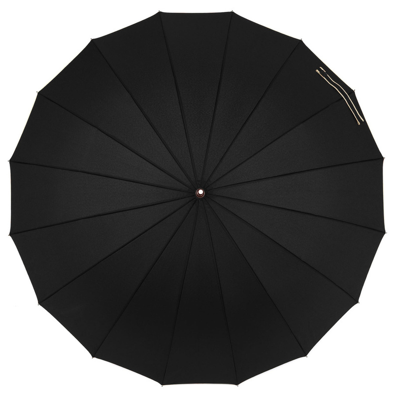 Duży, elegancki parasol rządowy w czarnym kolorze - Peterson