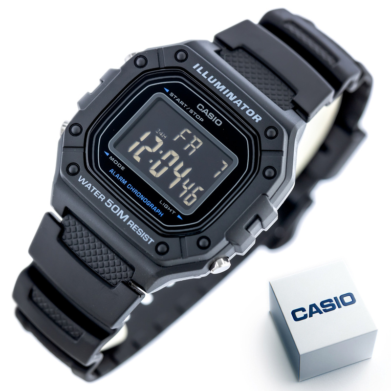 ZEGAREK MĘSKI CASIO W-218H-1B + BOX
