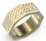 Biżuteria GUESS JUMR0303JW. Pierścionek, Kolor złoty. Mężczyzna.