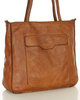 Torba shopper brązowa camel z kieszeniami skóra naturalna – MARCO MAZZINI