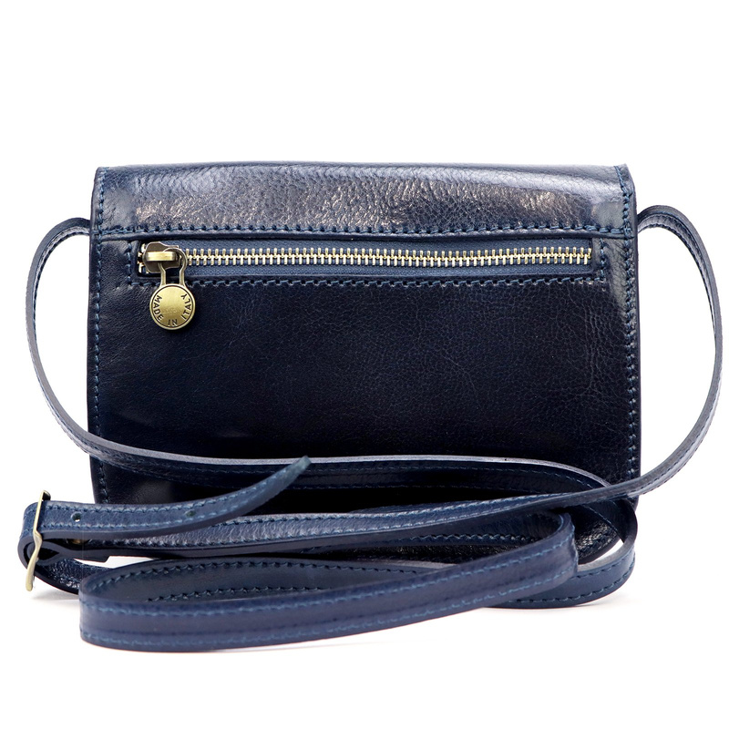 Florence Skórzana listonoszka na ramię 3 komory zamykana klapą elegancka