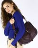 Marco Mazzini Torebka classic saddle bag ze skóry naturalnej na ramie bordowa