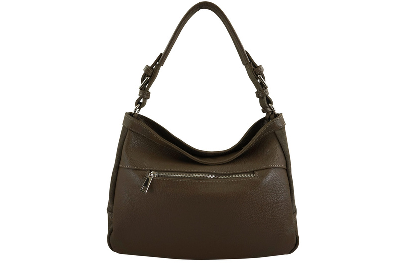 Torebka Barberinis zamszowa klasyczna - Beżowa ciemna