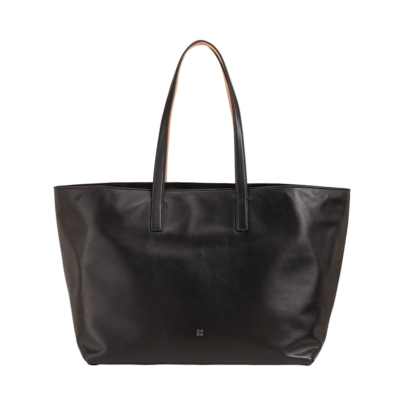 DUDU damska shopperbag skóra naturalna torebka na ramię z kieszeniami