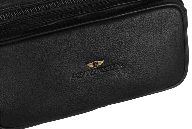 Saszetka męska z naturalnej skóry Peterson PTN 1056-NDM