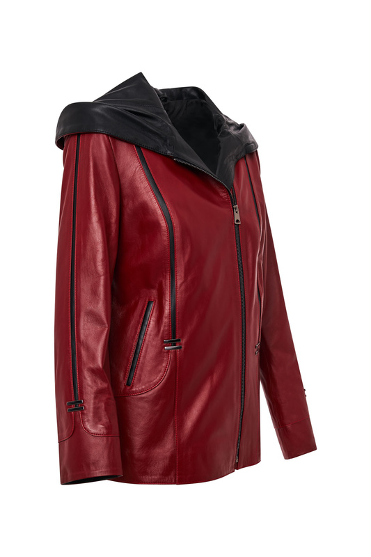 Bukowski Kurtka skórzana damska zapinana na zamek ramoneska