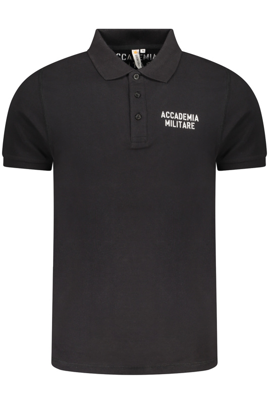 MILITARY ACADEMY CZARNY MĘSKI POLO Z KRÓTKIM RĘKAWEM